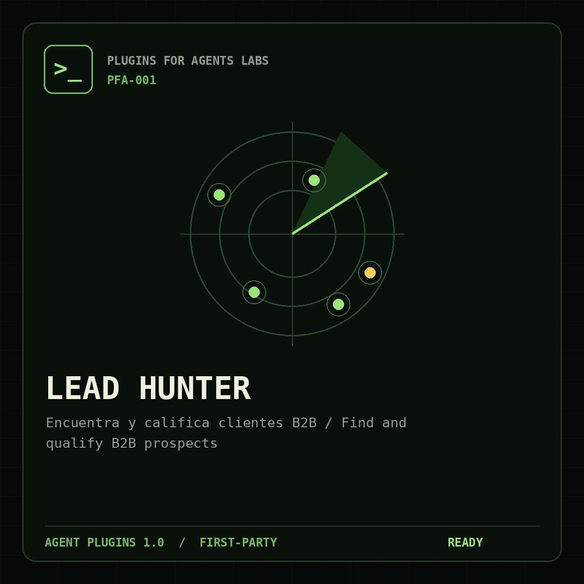 Lead Hunter — Encuentra y califica clientes B2B