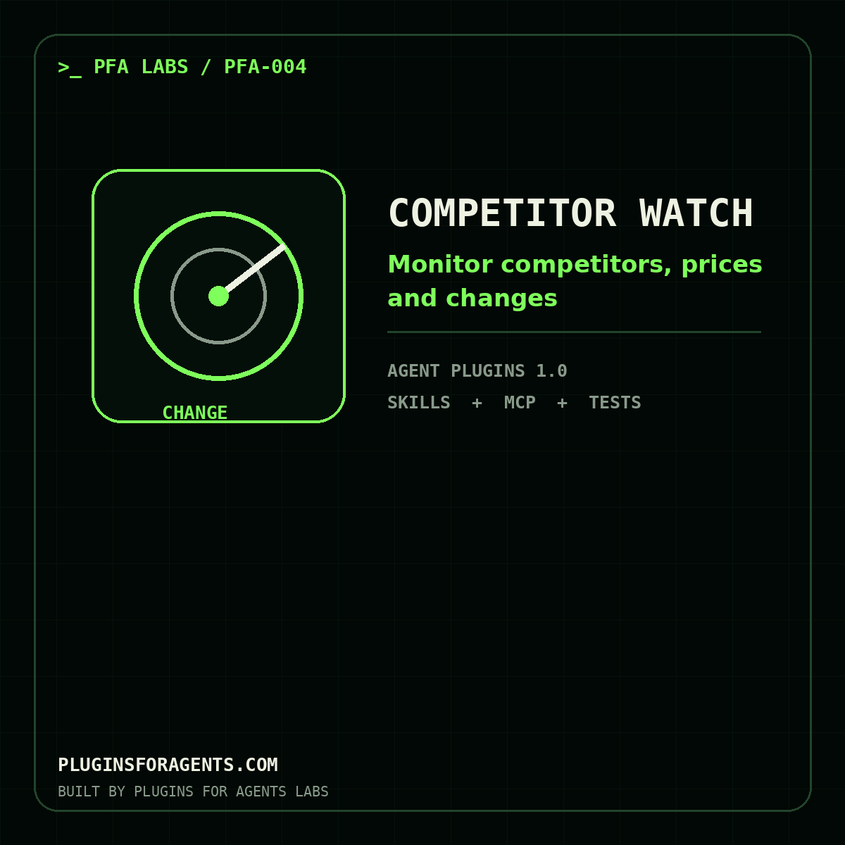Competitor Watch — Vigila competidores, precios y cambios