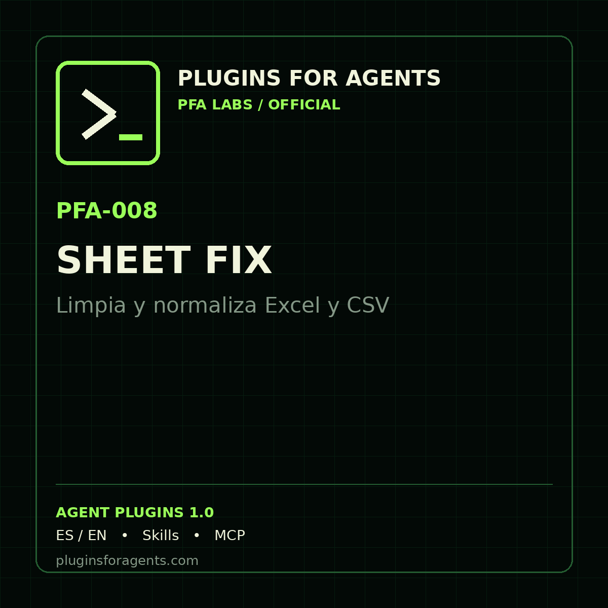 Sheet Fix — Limpia y normaliza Excel y CSV