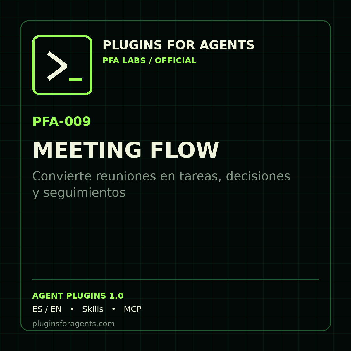 Meeting Flow — Convierte reuniones en tareas, decisiones y seguimientos